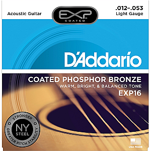 D'ADDARIO EXP16 - COATED PHOSPHOR BRONZE Acoustic Guitar Strings
