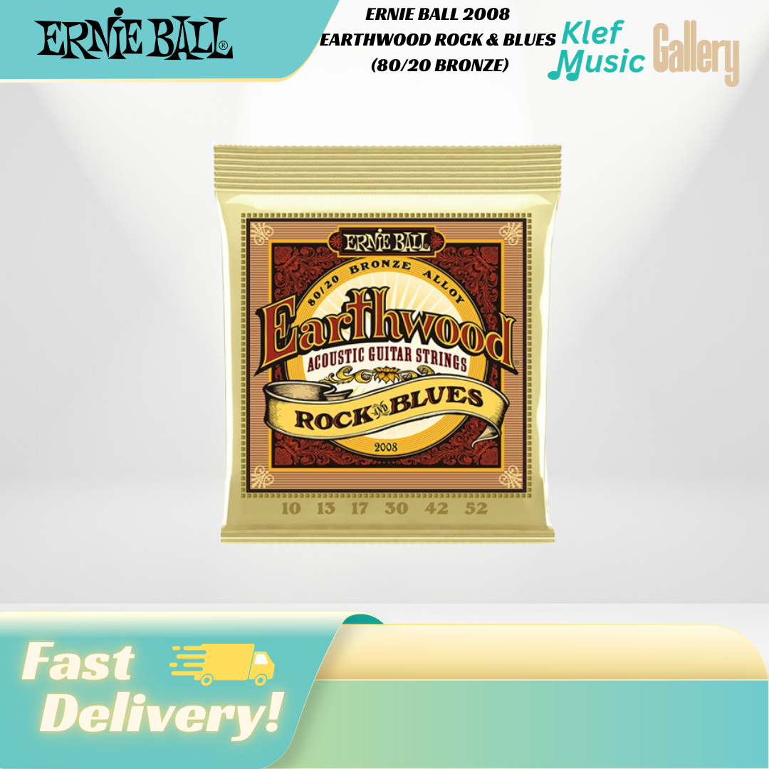 ERNIE BALL 2008 - EARTHWOOD - ROCK & BLUES (80/20 BRONZE) Acoustic Guitar Strings